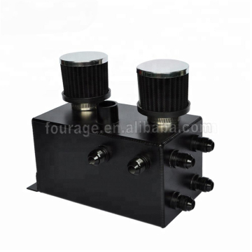 Tuning Engine Systems 3L Aluminum Fuel Oil Catch Can with Twin Filters for CIVIC/INTGRA EK/EG/DC
