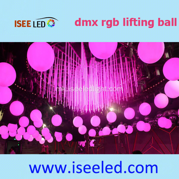 Дигитална LED шарена метеорска цевка DMX виси светло