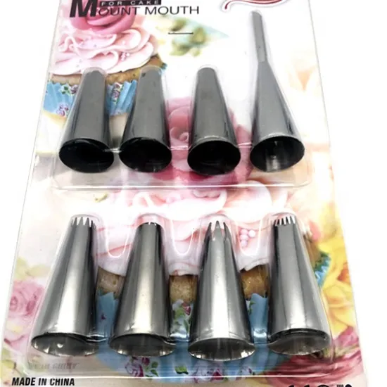 Professional Stainless Steel Kitchen Bakeware Piping Nozzles Set with Puff Tip
