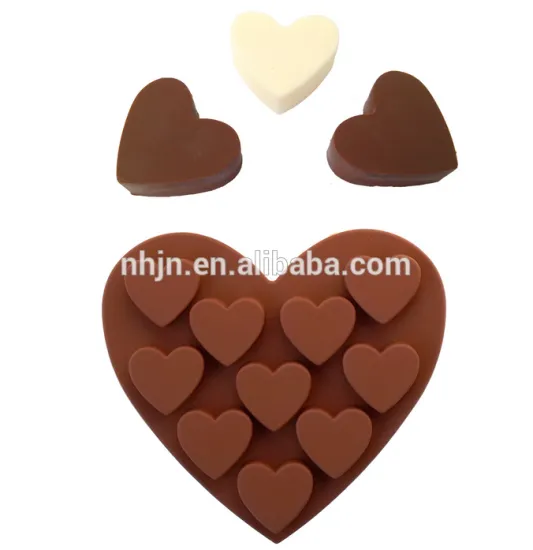 2016 new design multifunctional 10 even silicone love cake mold chocolate mould