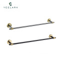 Stainless Steel Bathroom Hand Towel Holder - 304 Grade, Matte Black, Wall-Mounted, Single Towel Bar with Self-Adhesive