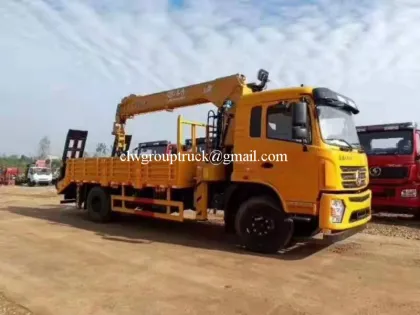 Dongfeng 8 ton hydraulic truck xcmg crane