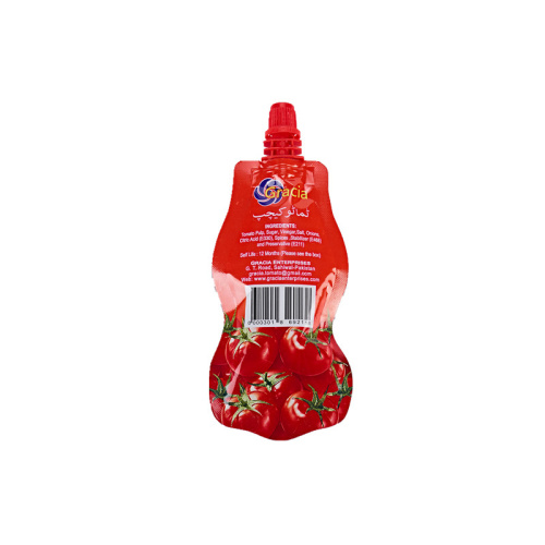 Mini-ketchup-utskrift-doypack med pip