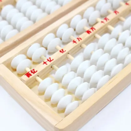 OOTDTY New Solid Wood Structure Office Abacus Mathematics Teaching Early Education Tool