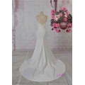 Elegant Vestido De Renda Long Sleeve Open Back A Line wedding dress satin bridal gowns