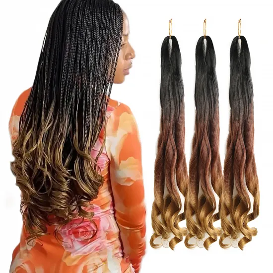 Julianna hair 150g 75g  loose wave french curl spiral curl attachments hair braids ombre Synthetic Braiding Hair