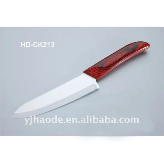 chef Ceramic knife with Colorful wood handle