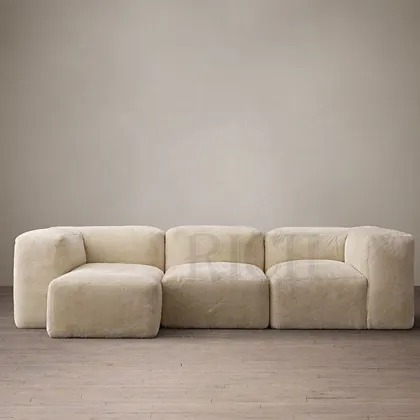 European Luxury Modular U-Shaped Sectional Sofa for Contemporary Living Rooms