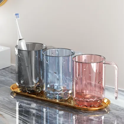 High Quality Transparent Mouthwash Cup with Handle