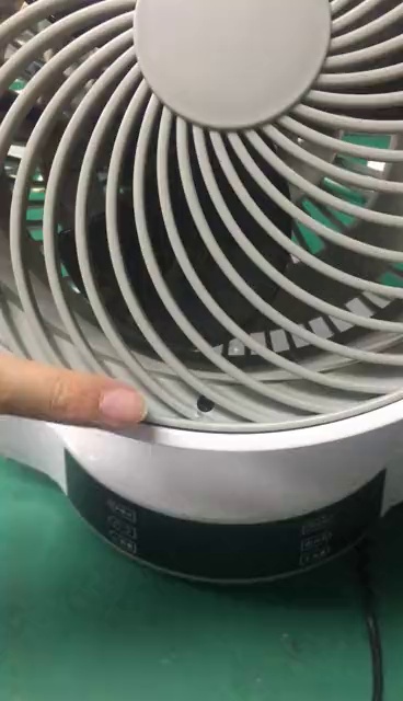 HONETIAN easy operation 3 gears wind speed 4 modes 9 timed white colour indoor plastics 8 inch 3 blades AC circulator table fan