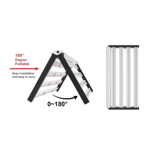 High-efficiency folding LED plant growth light