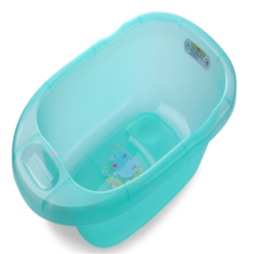Bañera de plástico transparente para remojo para bebés, tamaño mediano