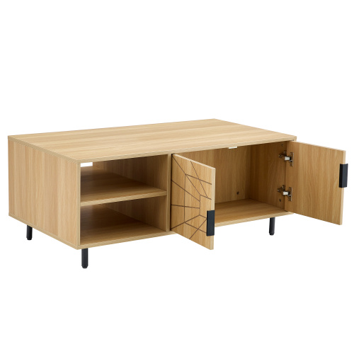 Modern Square MDF Coffee Table with Storage