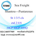 Shantou Port Sea Freight leverans till Puntarenas