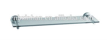 Australian standard elegant bathroom design metal glass shelf chrome plating