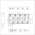 8 AA Boîte du support de batterie avec fils de fil