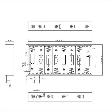 8 AA Batteriehalter Box Hülle mit Kabelleitungen