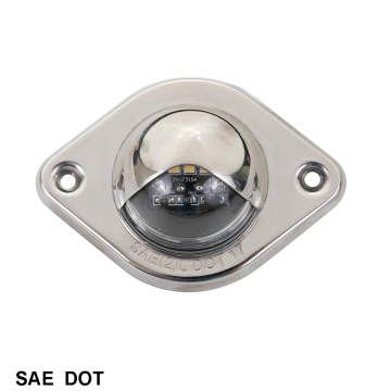Roestvrije oppervlakte -montage LED -kenteken Licht Licht DOT/SAE/FMVSS108 -conform