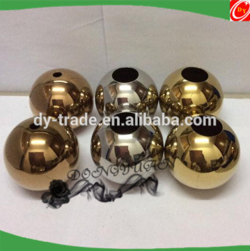 76mm gold plated metal ball with holes