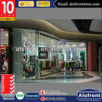 frameless slide and stacking glass wall
