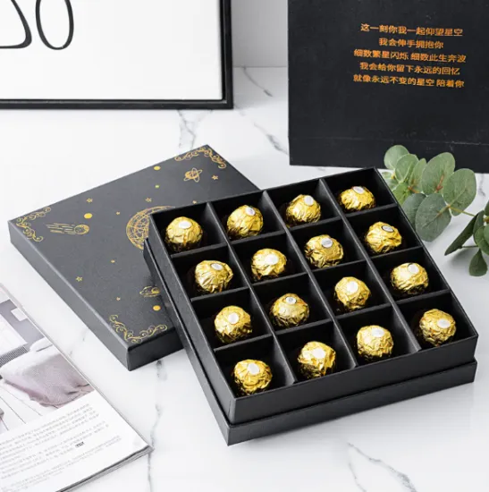 Gold Foil Custom Gift Bar Chocolate Box