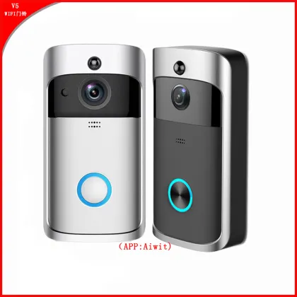 LEDEAST V5 Smart Home Security Camera - Wireless Wifi Video Doorbell with Intercom