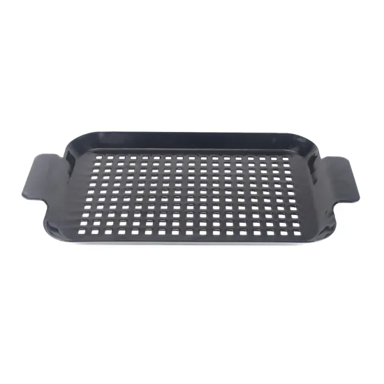 Non-Stick Grill Multi-Function Roasting Pan, BBQ Grilling Topper, Basket Tray: Perfect Cooking Accessory for Outdoor and Indoor Meals