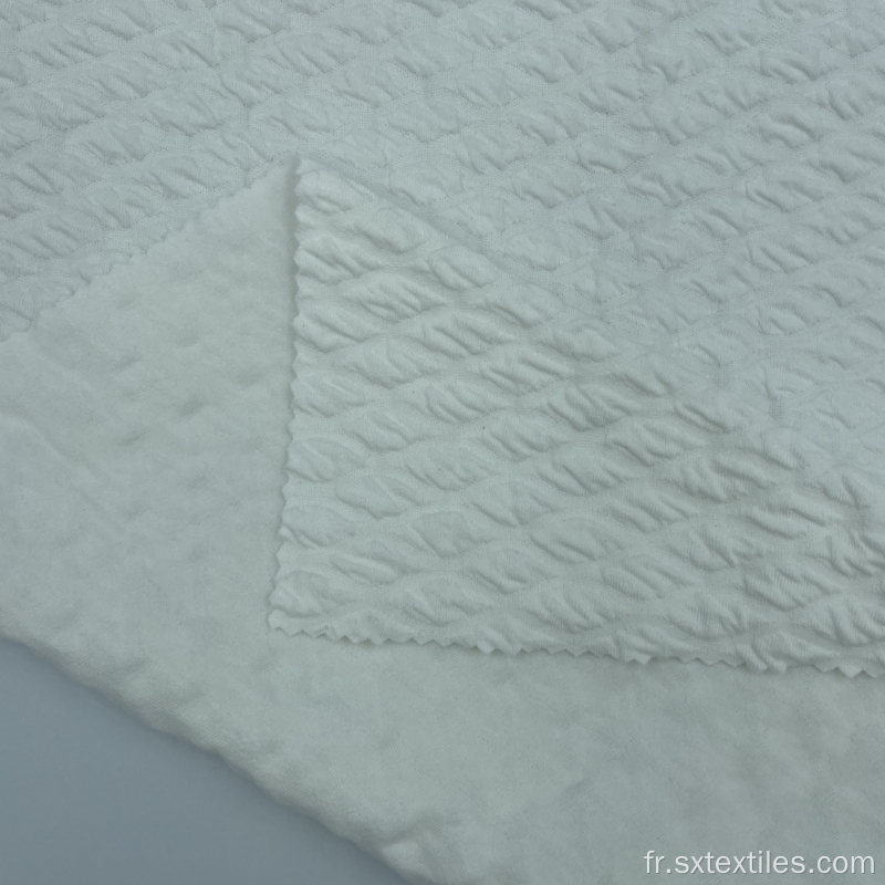 Tissu jacquard mélangé en polyester élastique en polyester