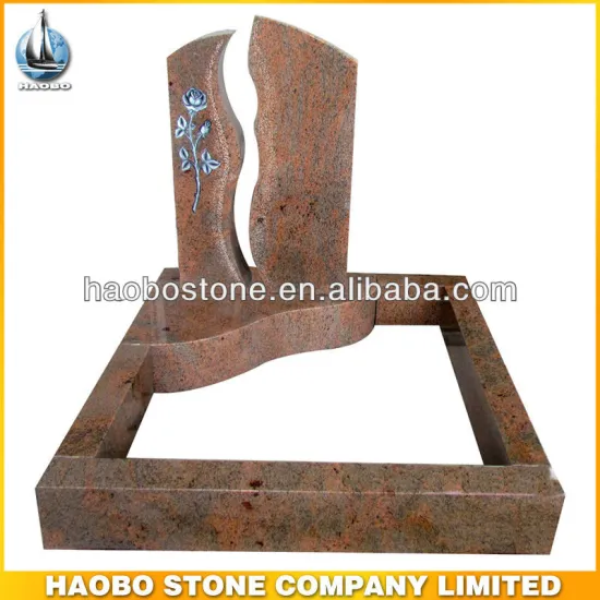 Multicolor Red Granite funeral monument Design