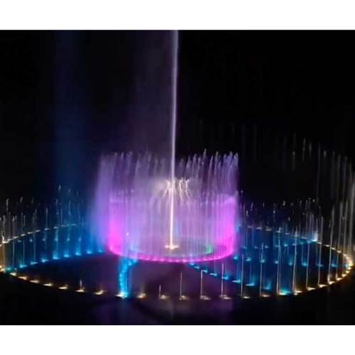 Colorful small modern musical dancing fountain show