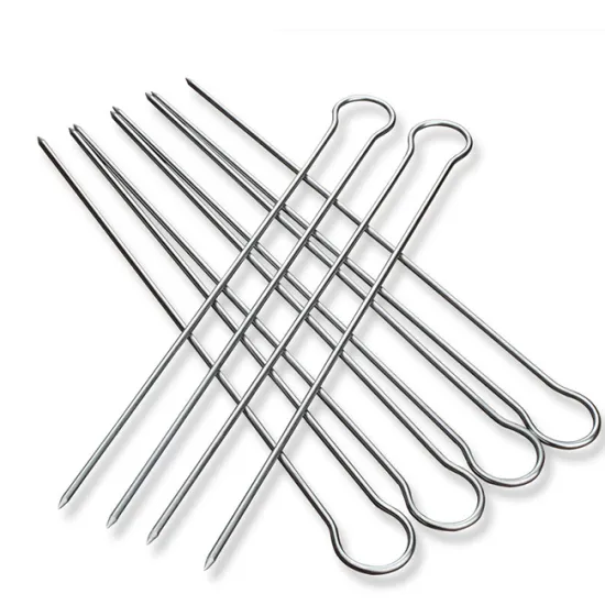 Innovative U-Shaped Portable 6-Piece BBQ Kebab Skewers with Carry Bag