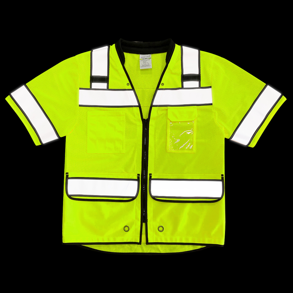 Reflective SAFETY Vest Polyester Fabric With Meeting EN2047