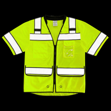 Reflective SAFETY Vest Polyester Fabric With Meeting EN2047