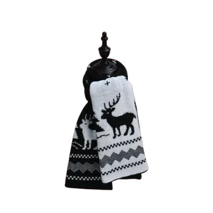Wholesale Women's Red Deer Scarf - Warm Autumn & Winter Accessory