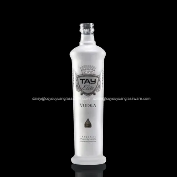 Cheap frosting whiskey vodka glass bottle printed 500ml