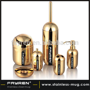 Stainless steel bathroom accessory set