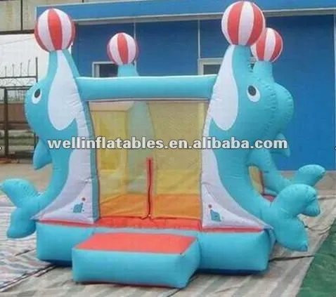 2013 cheap jumping inflatable/ dolphin baby bouncer / porpoise bouncer