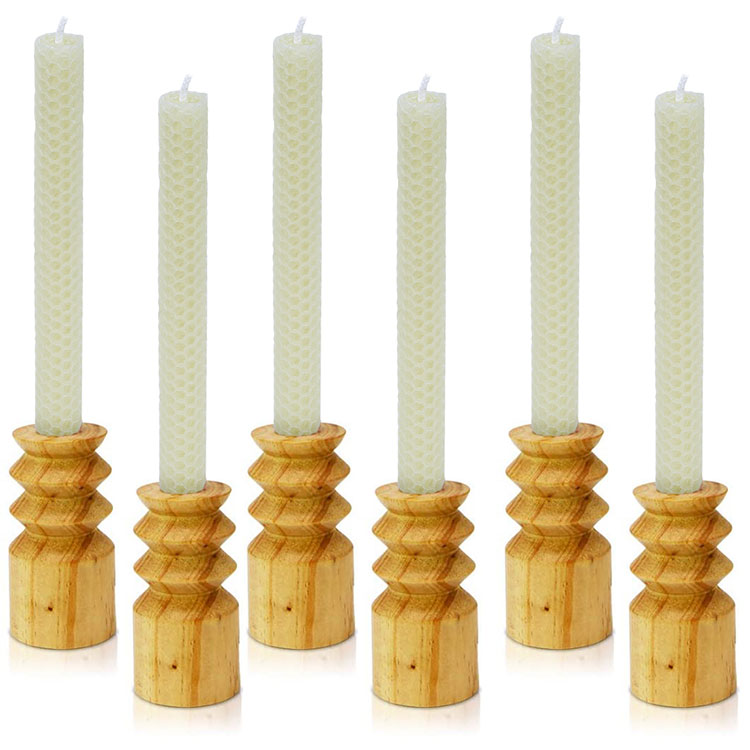 Hand Rolled Beeswax Taper Candles For Sale