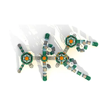 Jungle themed outdoor play structure