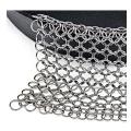 الفولاذ المقاوم للصدأ Chainmail شاشة ربط نظافة