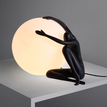 Modern Simple European Human Ball Shape LED Desk Lamp