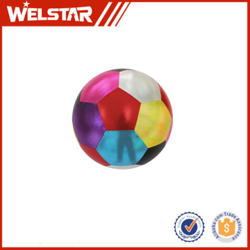 Hot Sale 25cm Kids Shiny Pvc Inflatable Plush Fabric Covered Toy Soccer Balls