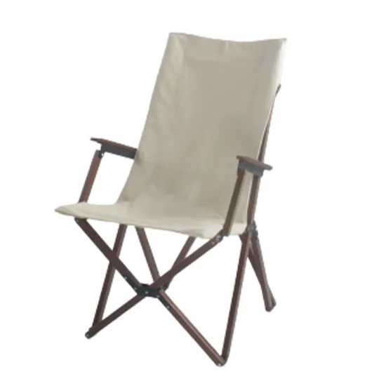 Portable Beech Wood Folding Camping Chair with Armrest for Events