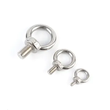 Fasteners Stainless steel eyebolts Threaded nuts