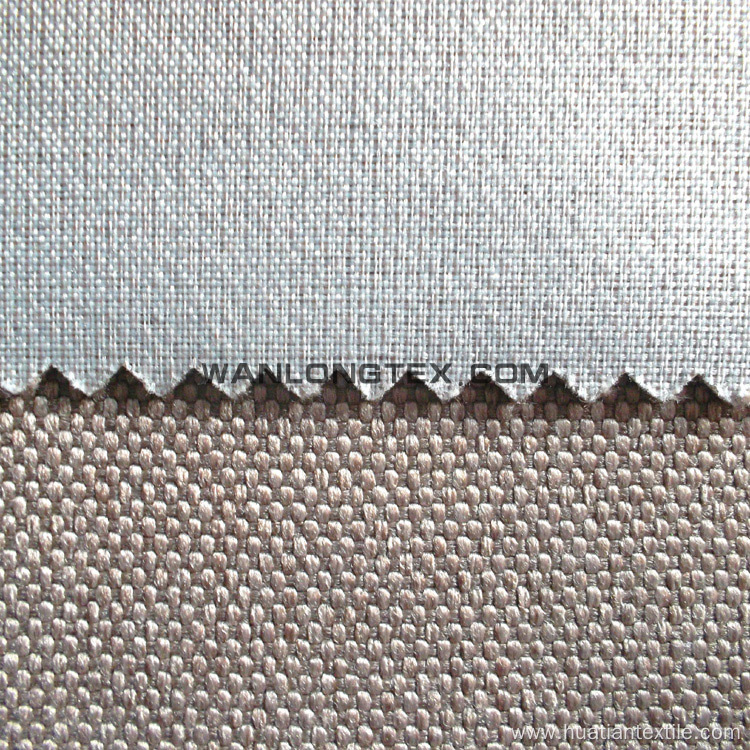 pongee backing 100% polyester linen fabric