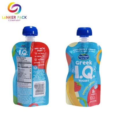 Food Grade Organic Baby Food Pouches With Spout