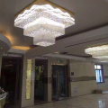 Professional lobby crystal modern rectangular chandeliers