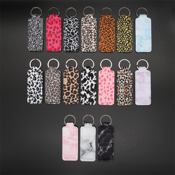 Custom Wholesale Marble Texture Lipstick Cover & Keychain