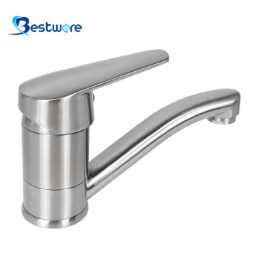 Deck Mounted Stainless Steel Kitchen Faucet