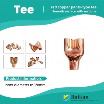 Thickened Copper Fork Tees for Cooling Units